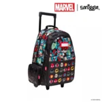 Smiggle 18 Inch Trolley Backpack Premium Wheeled Bag for Boys Girls Marvel red