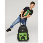 Smiggle 18 Inch Trolley Backpack Premium Wheeled Bag for Boys Girls Minecraft