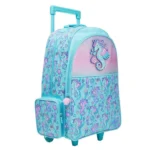 Smiggle 18 Inch Trolley Backpack Premium Wheeled Bag for Boys Girls Sea-horse side