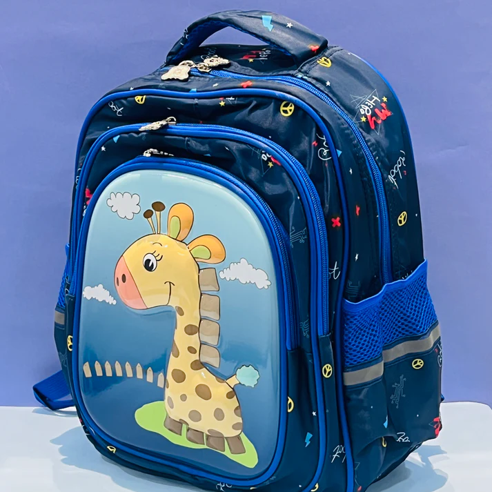 Study Companion - 13” 3D School bags with Air Cushion -Giraffe