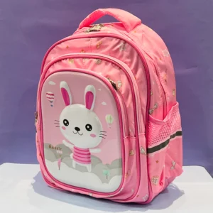 Study Companion 13 Backpack 3D Design with Air Cushion for Toddlers Kids Rabbit