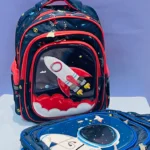 Study Companion 13 Backpack 3D Design with Air Cushion for Toddlers Kids Rocket