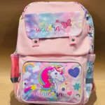 Vest 16 Premium School Bag Elegant Backpack for Kids Teens Unicorn Pink Front