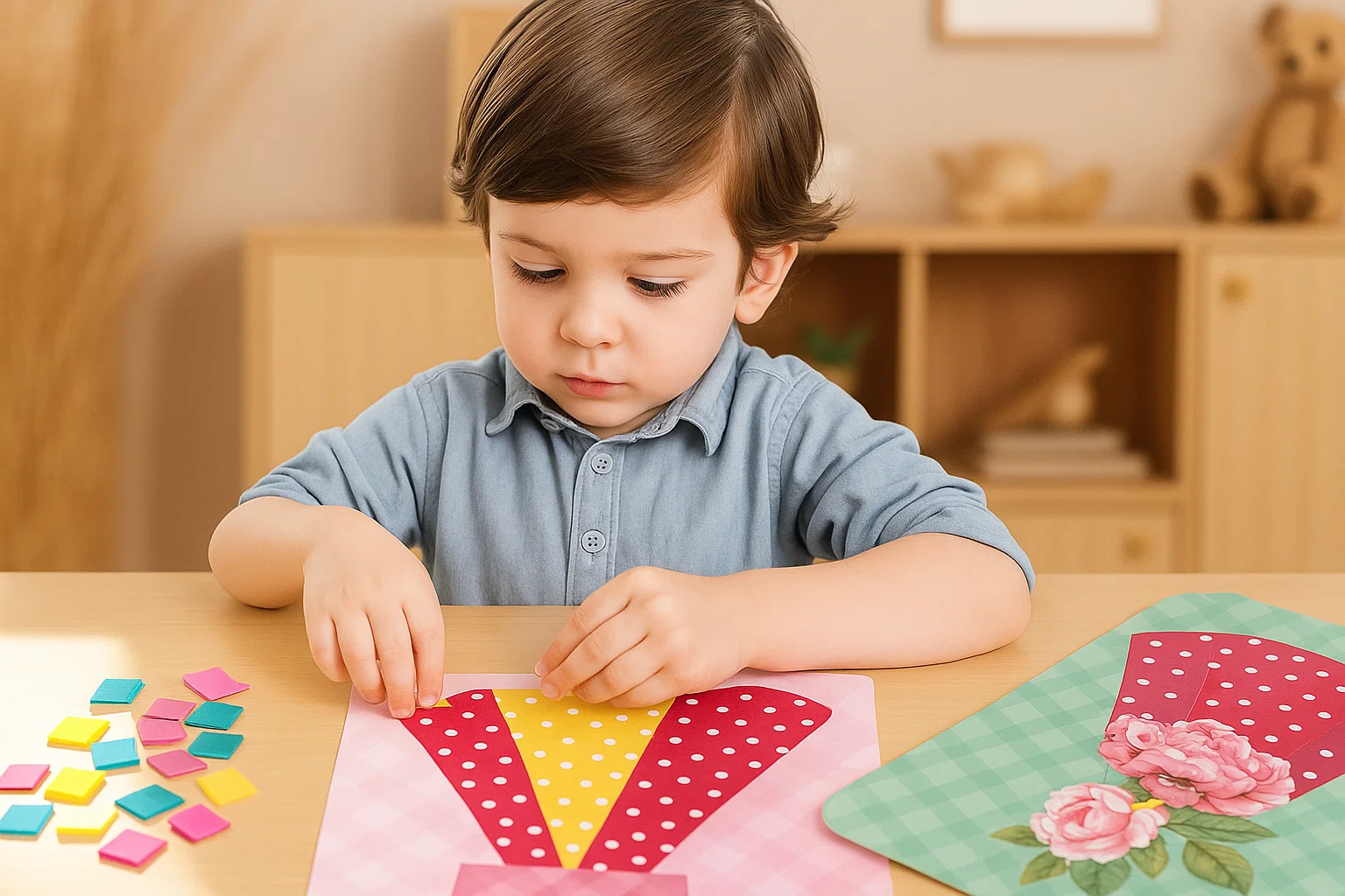 DIY craft boy with craft