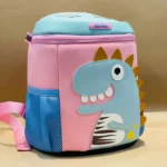 Dino World Premium Backpack Cute Dinosaurs Dino Toddler Backpack Preschool Nursery Bag Pink color