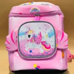 Luxury 13 Unicorn Backpack for Girls Glitter Wings Waterproof Design pink Bag Frontside