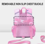 Luxury 13 Unicorn Backpack for Girls Glitter Wings Waterproof Design pink Bag backside