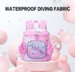 Luxury 13 Unicorn Backpack for Girls Glitter Wings Waterproof Design pink bag