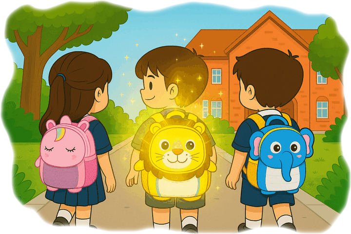 An Animal Story for Kids About Friendship Teamwork Shimmer bag