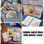 Labubu Spiral Diary Cute Stationery with Cover collage