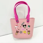 Crocs beach bag pink white bg