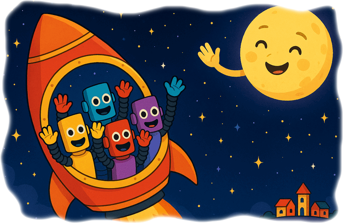 Pop Tubes and the Moon Story goodbye scene