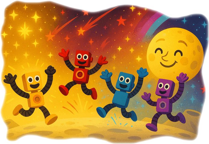 Pop Tubes and the Moon Story rainbow