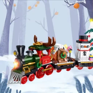 Christmas Train DIY Block Set white