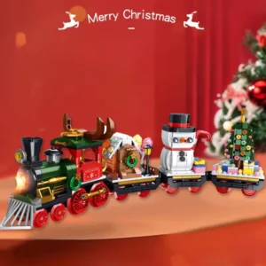 Christmas Train DIY Block Set with bg
