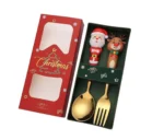Stainless Steel Christmas Cutlery Set white bg