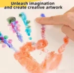Hands using Color Draw Magical Painting kit for kids
